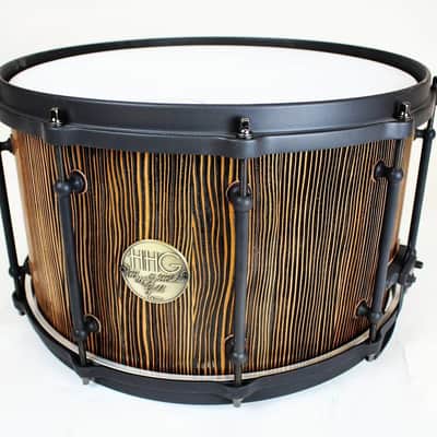 HHG Drums 14x8 Reclaimed Douglas Fir Stave snare drum, Natural Weathered Fir image 2