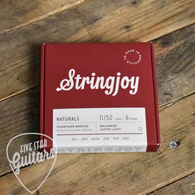 Stringjoy SJ-NB1152 Naturals Phosphor Bronze Acoustic Guitar Strings Light 11-52 image 2