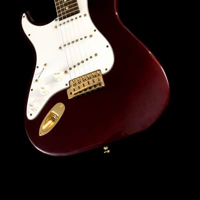 LEFTY! Custom Vintage Relic NOS Red Metallic ST72 Reverse Gold Hardware Gibson Conversion 24.75” Scale HSC image 2