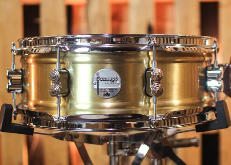 PDP 5x14 Concept Dual-beaded Brushed Brass Snare Drum - PDSN0514NBBC image 1