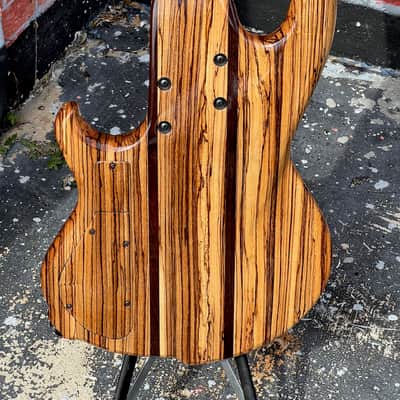Conklin Faught Custom Sidewinder 7-String Bass 1997 fabulous Zebrawood Special Order an insane bass. image 4