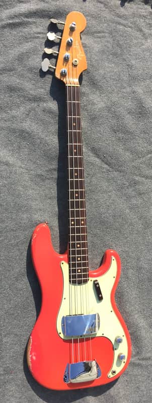Fender Precision Bass 1963 - Fiesta Red - Custom Color - image 1
