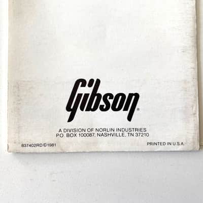 1981 Gibson Pre Owners Manual / Brochure: Banjo Series, All American, RB800, RB250, Florentine image 2