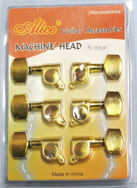 ALICE Machine heads SEALED Guitar tuners GEARS tuning KEYS - GOLD image 1