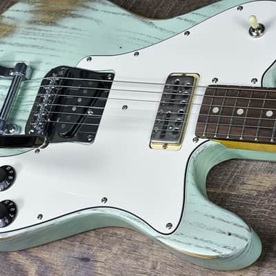 MyDream Partcaster Custom Built - Old Ash Surf Green Lollar Gold Foil image 4