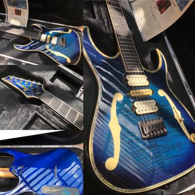 Ibanez PGM90HAM Hoshino 90th Anniversary Paul Gilbert Signature 1998 - Blue image 7