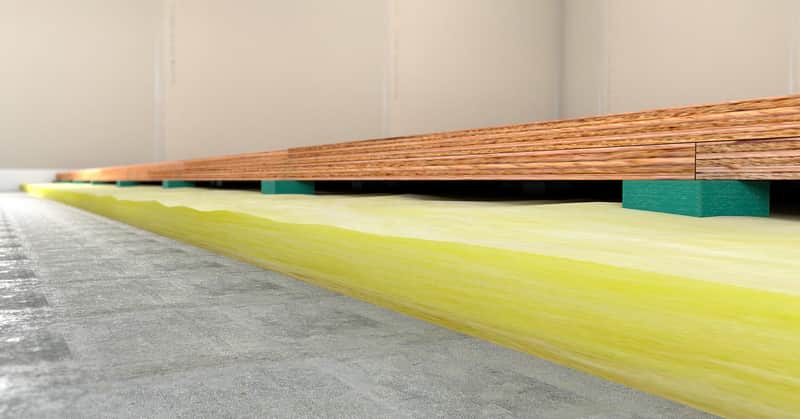 800 Square feet of kinetics RIM Rollout Isolation Material with 2" Isolation pads for floating floor image 1