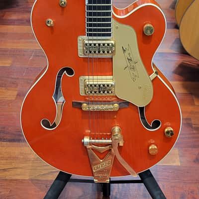 Gretsch G6120 Chet Atkins MIJ Made in Japan Hollow Body Electric with Hardshell case 2012 - Orange image 2