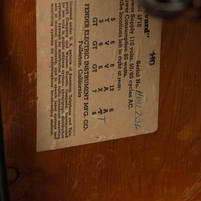 Fender Harvard Model 5F10 Tube Amplifier (1958), ser. #H-001736. image 4