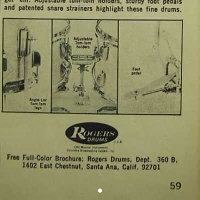 Rogers Bass drum pedal with Bruno parts 60s - Various image 17