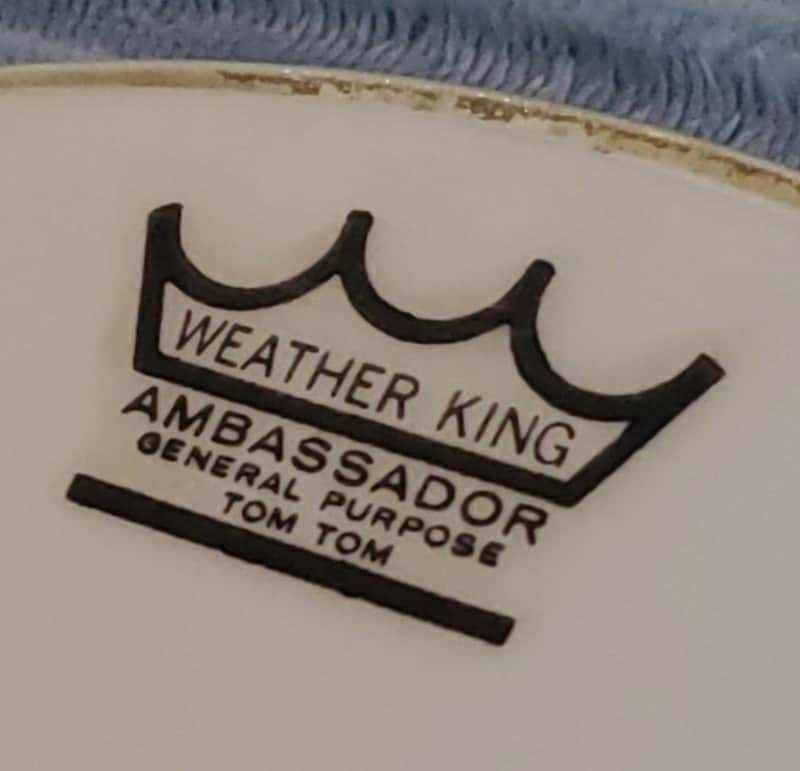 WOW! *1950s 1960s REMO 13" DRUMHEAD * Nearly NEW! * White Coated *HUGE CROWN LOGO * (Large Crown Logo) Vintage head image 1