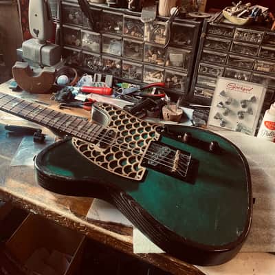 Cindy Guitars Custom Built LeatherFace Model-T 2023 - Shellac image 12