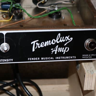 Vintage Original 1960s Blackface Fender Tremolux Tube Amp Chassis Project image 1