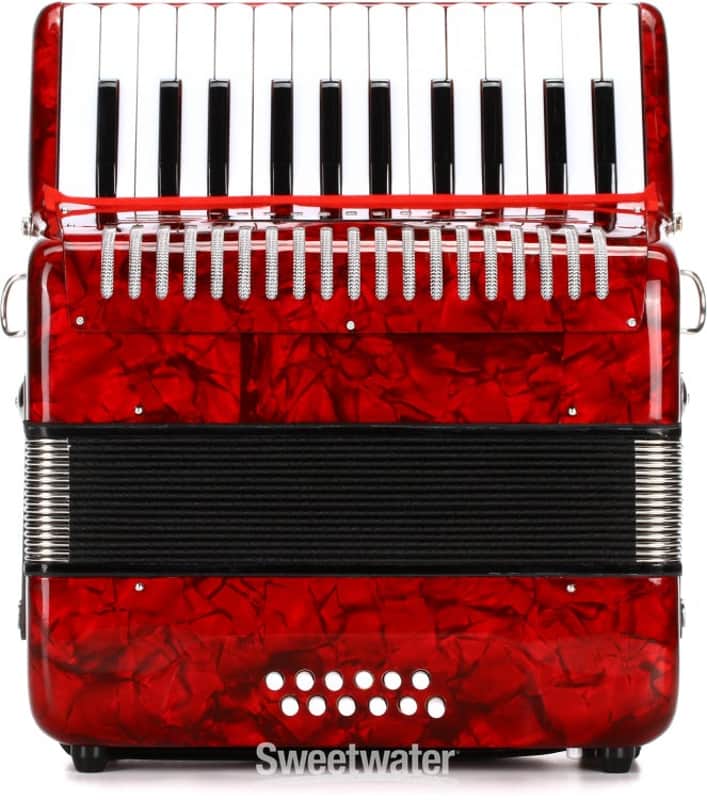 Hohner Hohnica 1303 12 Bass Piano Accordion - Pearl Red (1303-REDd1) image 1