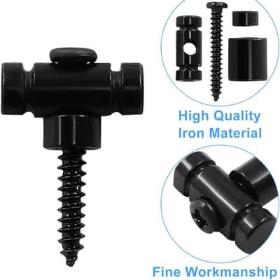 Guitar Roller String Retainers, Black, 2 PCS | Guitar Roller String Trees Retainer, Strings Trees Replacement Parts, For Electric Guitars image 3