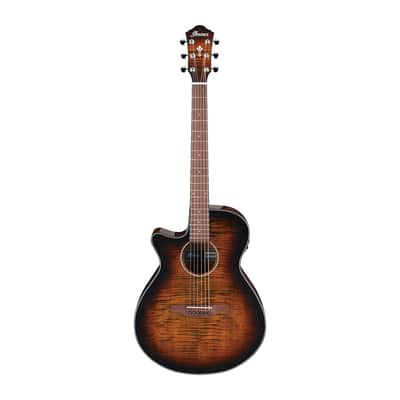 Ibanez AEG70L-TIH Electro-Acoustic Guitar, Tiger Burst High Gloss, Left Handed image 3