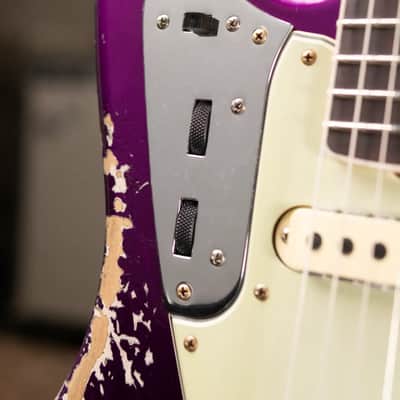 Fender Custom Shop 1965 Jaguar Heavy Relic Electric Guitar - Faded Purple Metallic with Hardshell Case image 11