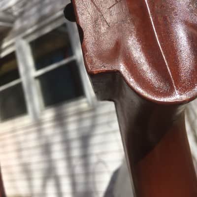 Alcoa ALUMINUM upright bass 1930s Faux wood finish image 12