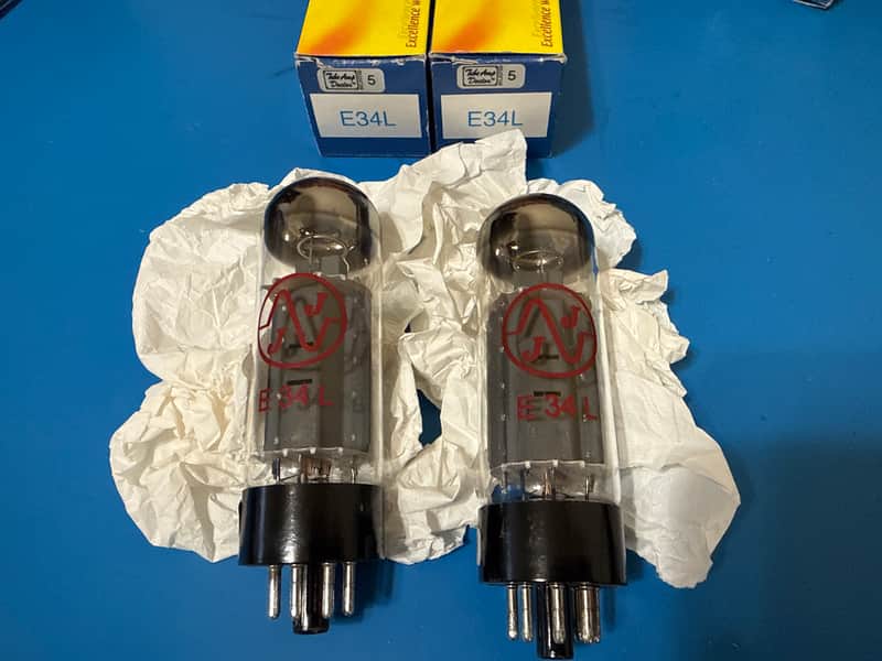 JJ Electronic E34L Power Tube Selected Matched Pair 2010s - EL34 higher gain variant image 1