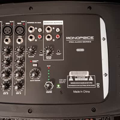 Monoprice Compact 130-Watt RMS 8-channel PA System with Two 10-inch Speakers USED ONCE image 3