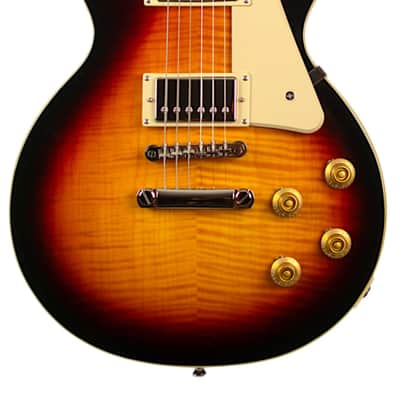 New Epiphone Inspired by Gibson Les Paul Standard '50s Figured Top Bourbon Burst w/Premium Gig Bag #24121526391 image 3