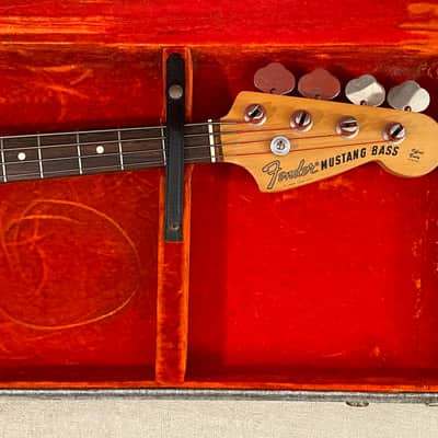 1966-1969 Fender USA Left Hand Lefty Mustang / Musicmaster Bass Case Silver Tweed - Extremely Rare CASE ONLY image 24