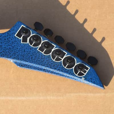 Vintage 80s Roscoe Blue Leopard Guitar Neck Rare image 6