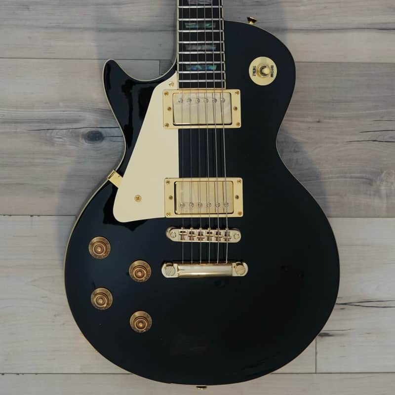 AIO SC77 Left Handed Electric Guitar - Solid Black *Cream Inlay w/SKB-56 Hard Case imagen 1