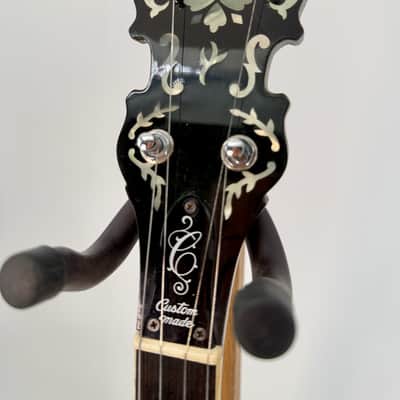 1970s GTR Hearts and Flowers 5-String Banjo Iida-Made Rare Natural w/ Case image 3