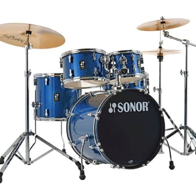 Sonor AQX Studio Drum Set - Black Ocean Sparkle w/ Hardware (AQX-STUDIO-NC-BOS) image 3