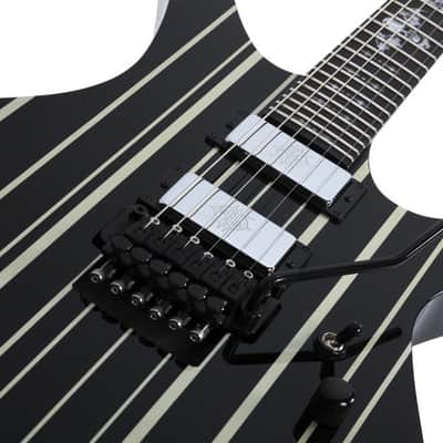 Schecter Synyster Custom - Gloss Black with Silver Pinstripes (1740) image 5