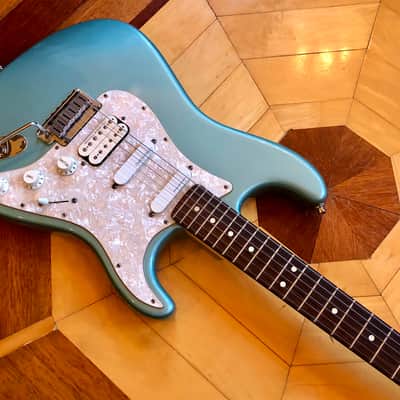2001 Fender USA Lone Star American HSS Stratocaster Electric Guitar Ocean Turquoise Fender Padded case image 12