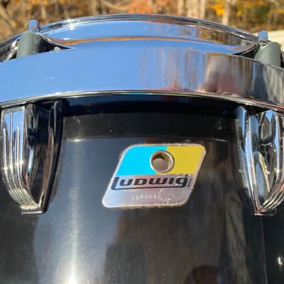 Ludwig 13x12 Black Cortex 6 Ply Power Tom 80's - Black Cortex image 3