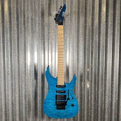 ESP LTD MH-203QM See Thru Blue Quilt Top Guitar MH203QMSTB #0106 Used image 2