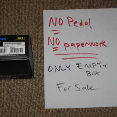 lightly handled - generally mostly very clean Boss EMPTY BOX for SD-1 SUPER OverDrive (NO pedal / NO paperwork) specifically from 2020 - but can be home for other year SD1 pedal) outside of box is black with yellow, light blue, & white graphic image 3