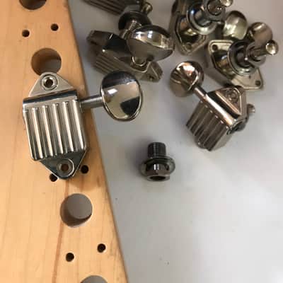 Kluson tuner set Waffle Back Nickel image 2