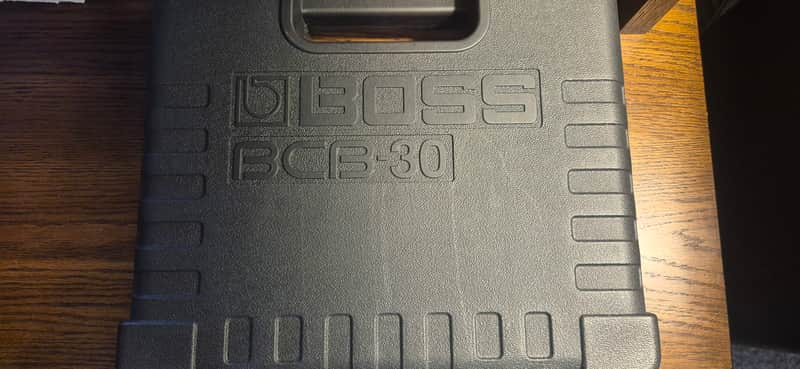 BOSS Flanger, Bass Driver, and Dynamic Wah Foot Pedals in a Molded Plastic Case image 1