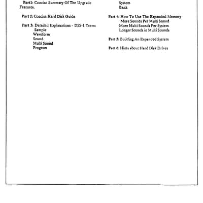 KORG DSS-1 User's Guide to the Upgraded DSS-1 Sampling Synthesizer image 2