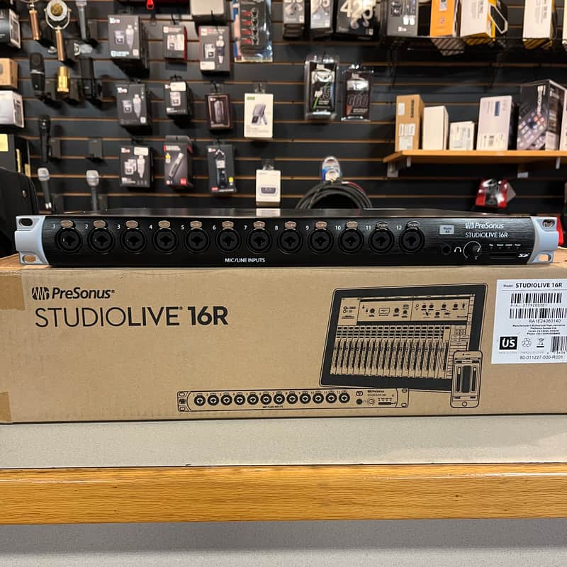 PreSonus StudioLive 16R 16-Channel Rackmount Digital Mixer 2017 - Present - Black image 1