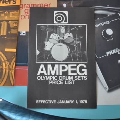 Ampeg Dealer sheets, price lists vintage catalog booklet brochure 1970's. Lots image 6