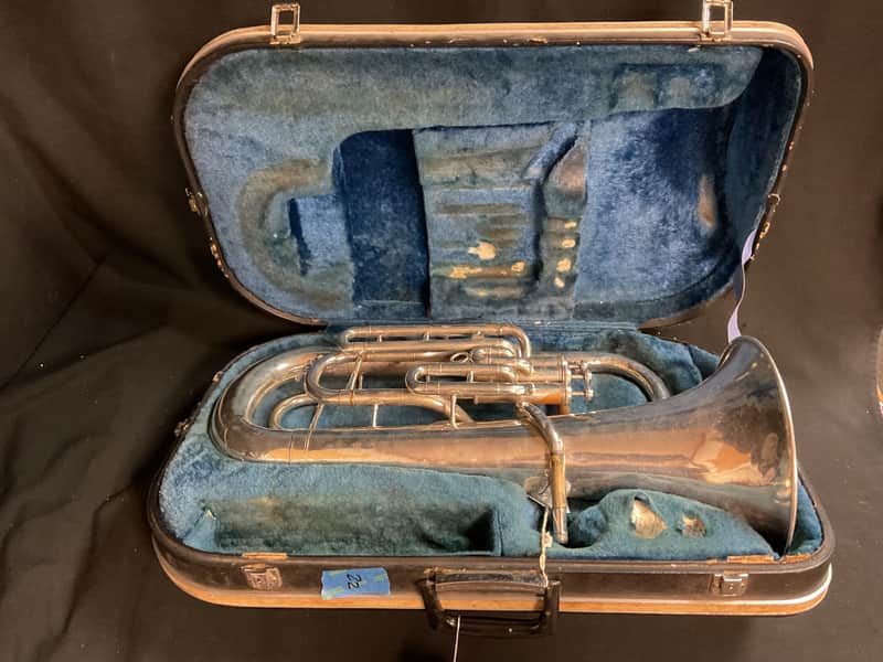 Yamaha YEP-321S Silver 4 Valve Bb Euphonium (Needs Work) Serial# 001665 image 1