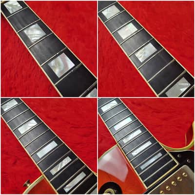 Rare - Aria Pro II LC-800 1977 - Cherry Sunburst - Les Paul Custom - Ebony Fretboard & Mother Of Pearl Inlays - Made In Japan - MIJ image 7