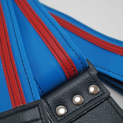 Couch Sky Blue and Red Racer X Guitar Strap image 3