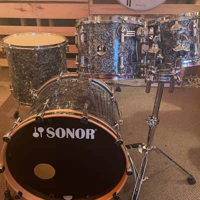 Sonor  S Classix Drum Set - 22,10,12,16  Black Diamond Marine Pearl image 1