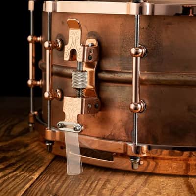 Ludwig LC663TC Copper Phonic 6.5x14" 10-Lug Snare Drum with Tube Lugs 2022 - Present - Raw Copper with Copper Plated Hardware image 3