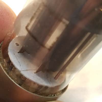 NU National Union 7N7 Loktal tNOS AT1000 TESTED Balanced! PI Vacuum Tube greyglass T1 rare support rods triple mica early military dual triode (like 6SN7) 1941-1946 image 9
