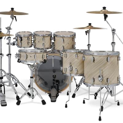 PDP Concept Maple 7-Piece Drum Kit Twisted Ivory with Chrome Hardware (PDCM2217TI) image 4