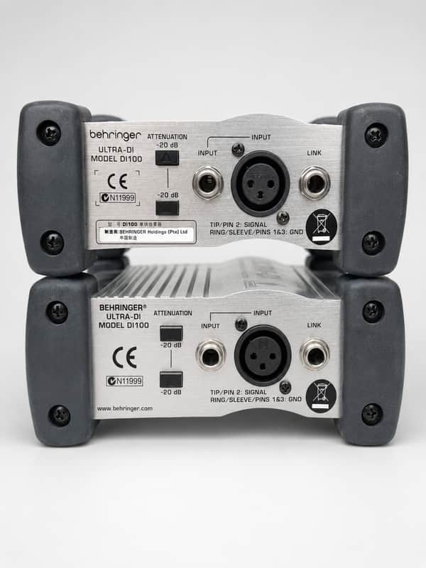 Pair of Behringer Ultra-DI DI100 Active Direct Boxes – Very Good image 1