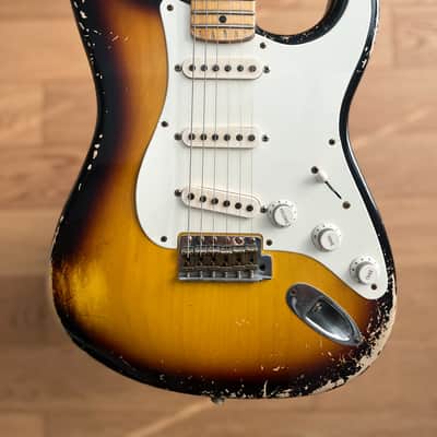 2025 Fender Custom Shop 55 Stratocaster Masterbuilt Dennis Galuszka 2-Tone Sunburst Relic image 1