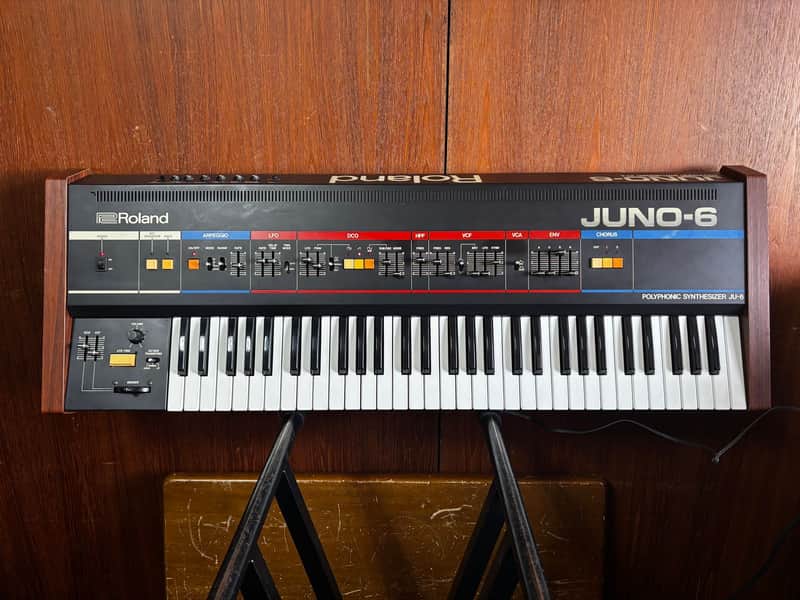 Roland Juno-6 polyphonic analog synthesizer w/ case ju6 Juno 60 106 image 1
